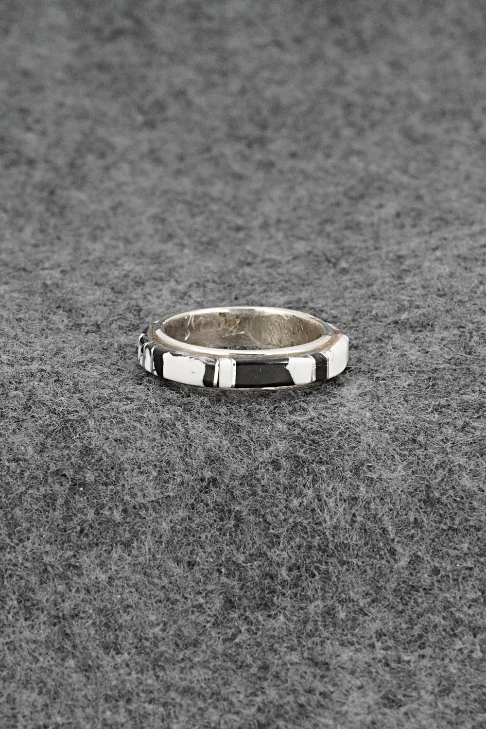 White Buffalo & Sterling Silver Ring - Terrance Panteah - Size 7