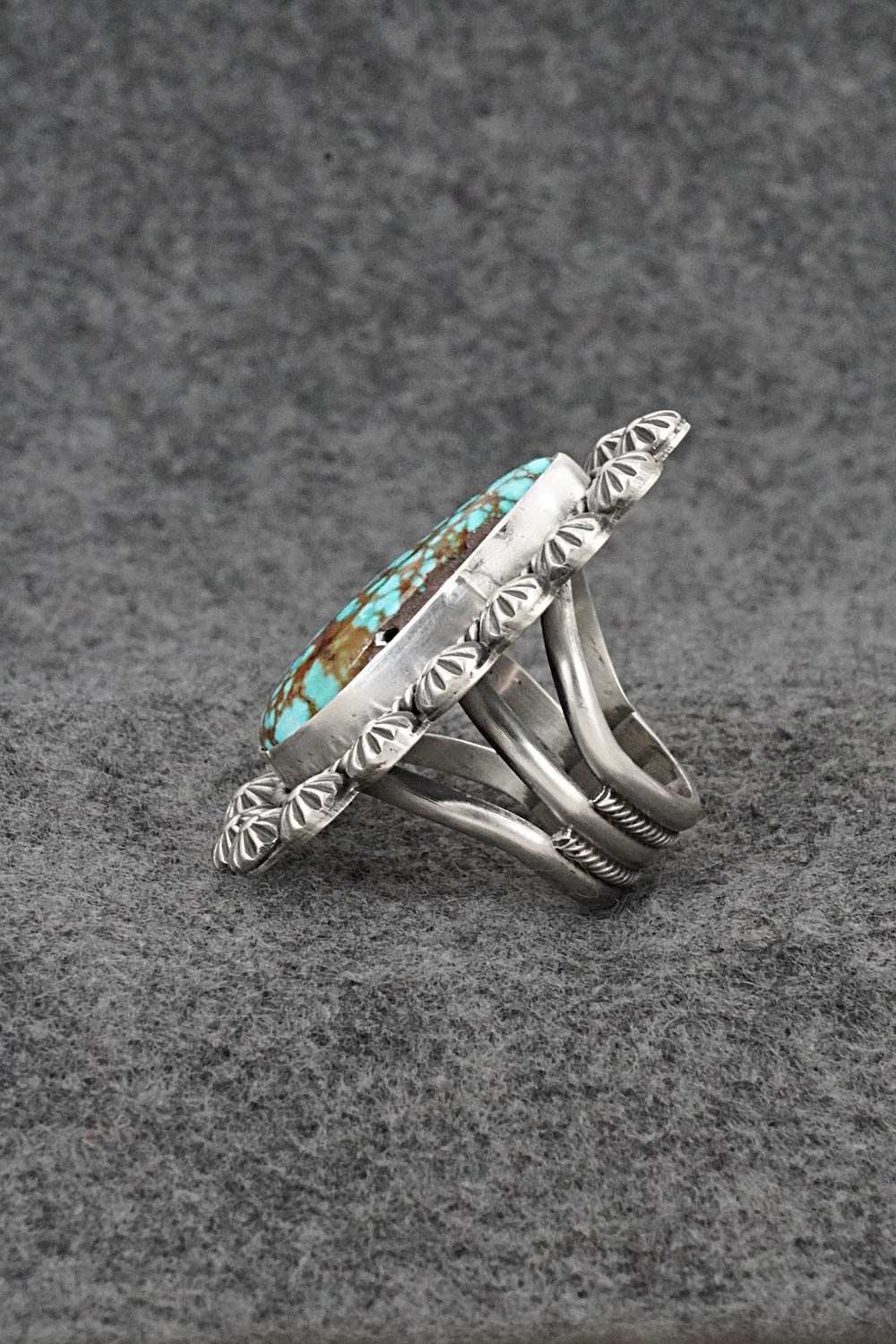 Turquoise & Sterling Silver Ring - Michael Calladitto - Size 9.5