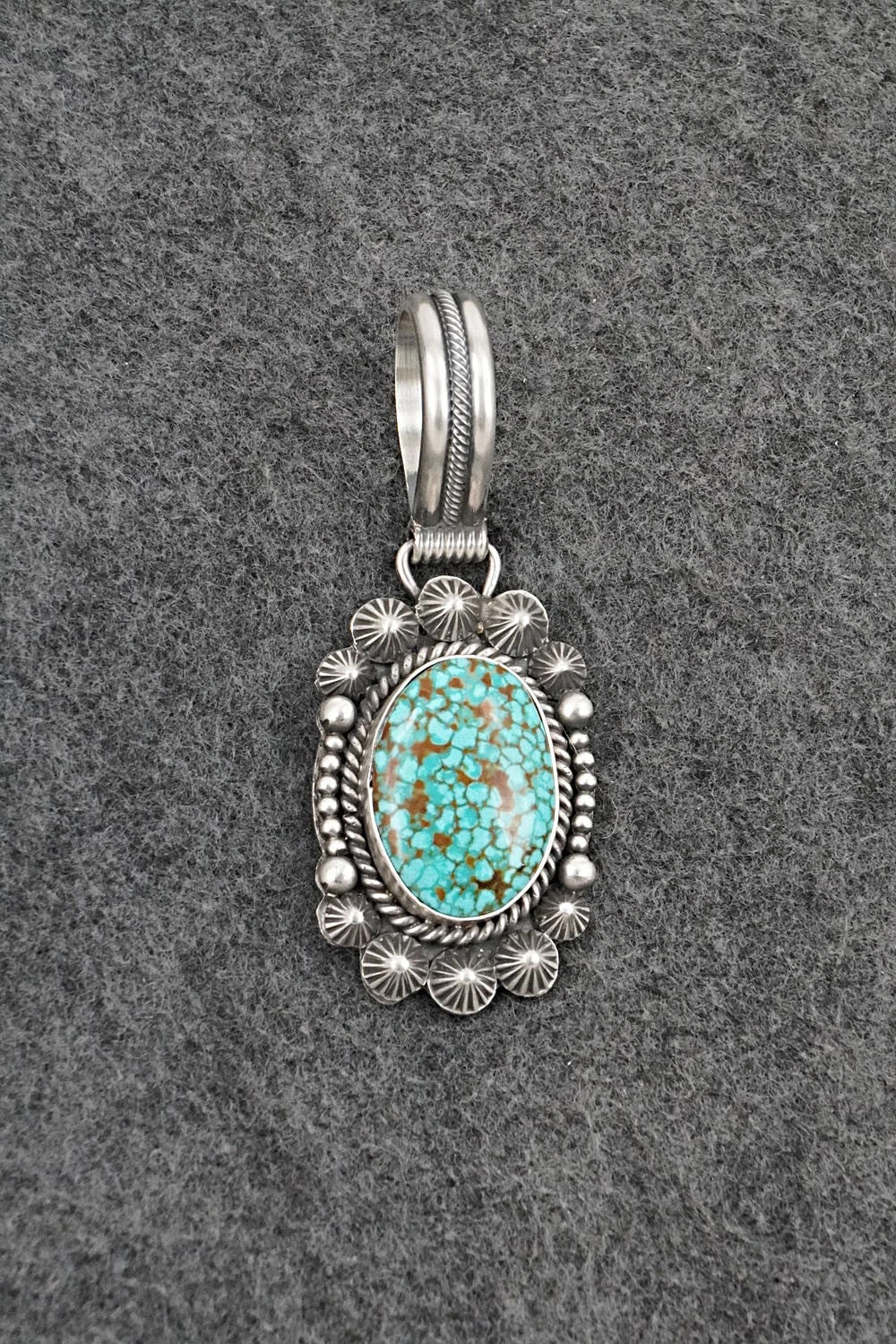 Turquoise & Sterling Silver Pendant - Michael Calladitto