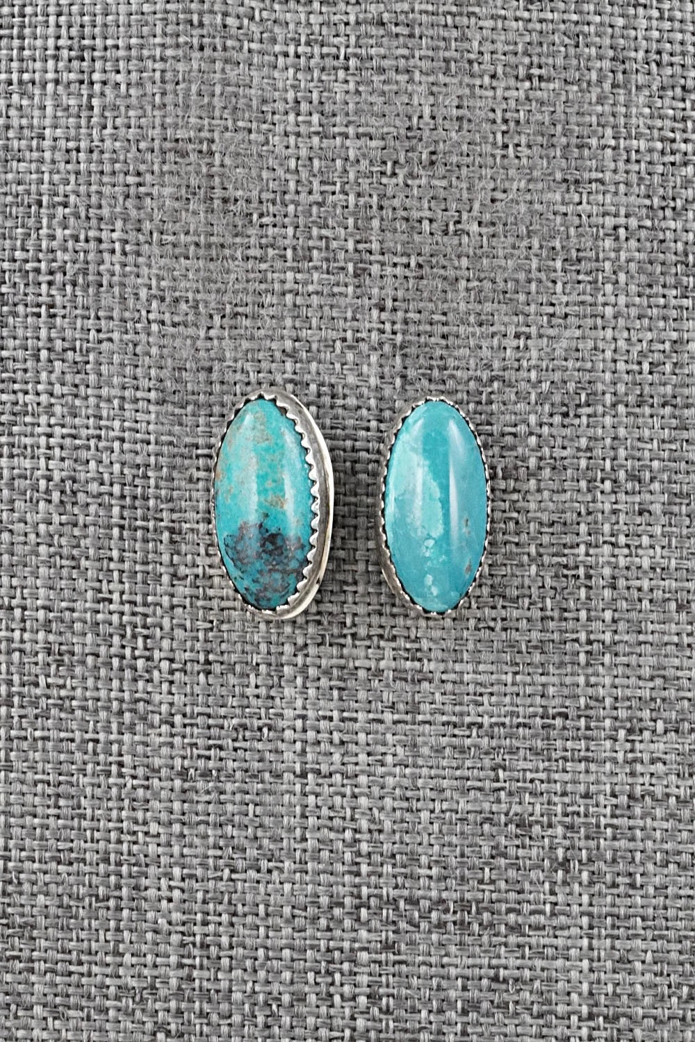 Turquoise & Sterling Silver Necklace and Earrings Set - Murray Hannaweeka