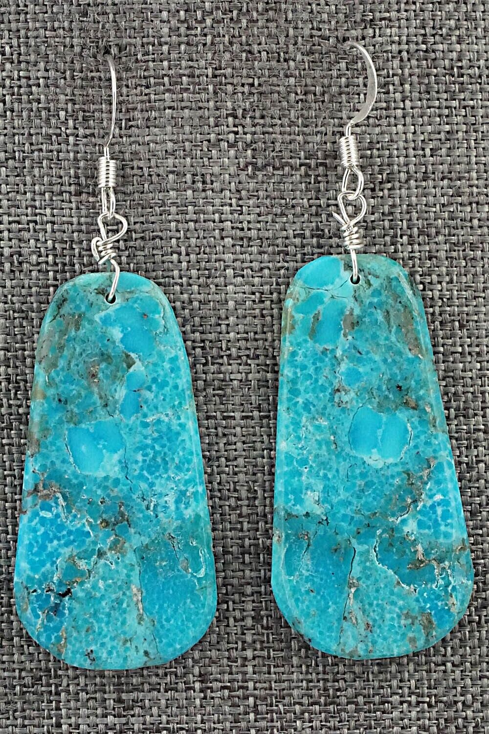 Turquoise & Sterling Silver Earrings - Lupe Lovato