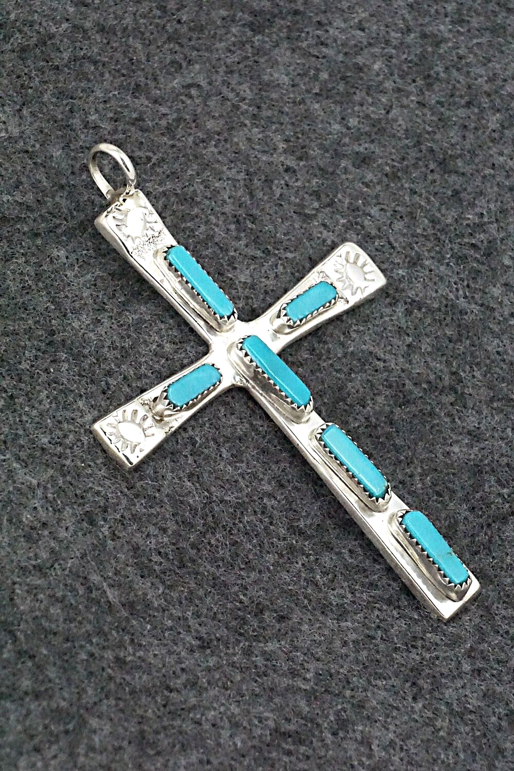 Turquoise & Sterling Silver Pendant - Verona Quam