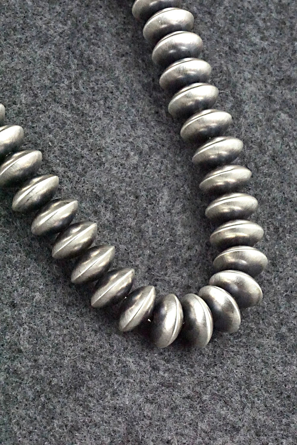 Sterling Silver Navajo Pearl Necklace 14" - Dorinda Mariano