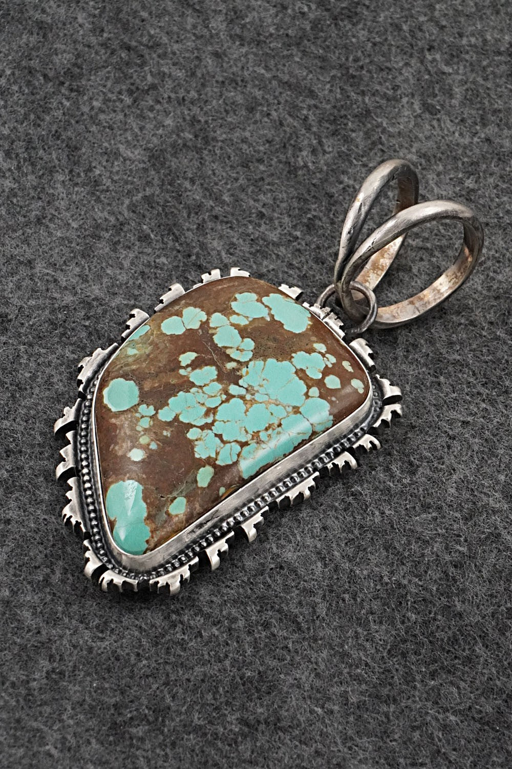 Turquoise & Sterling Silver Pendant - Randy Billy