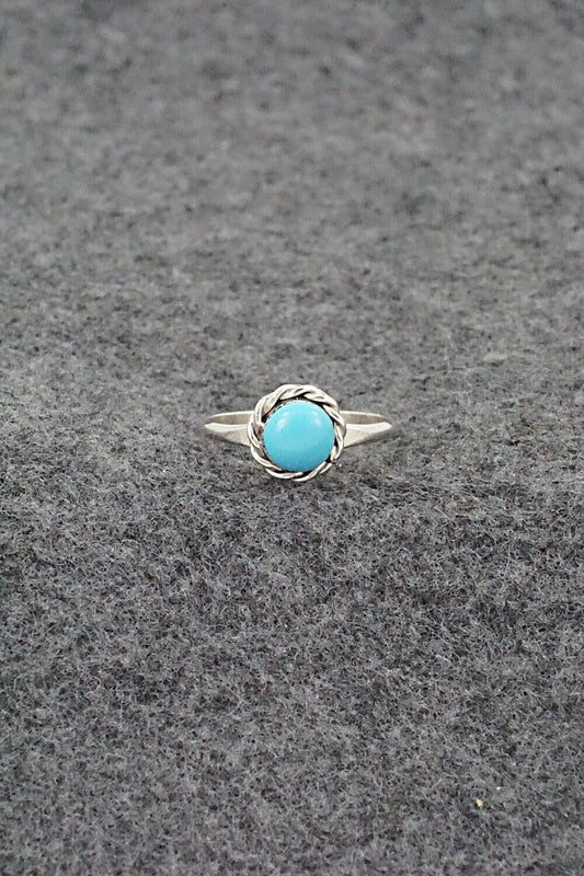 Turquoise & Sterling Silver Ring - Leander Cachini - Size 5