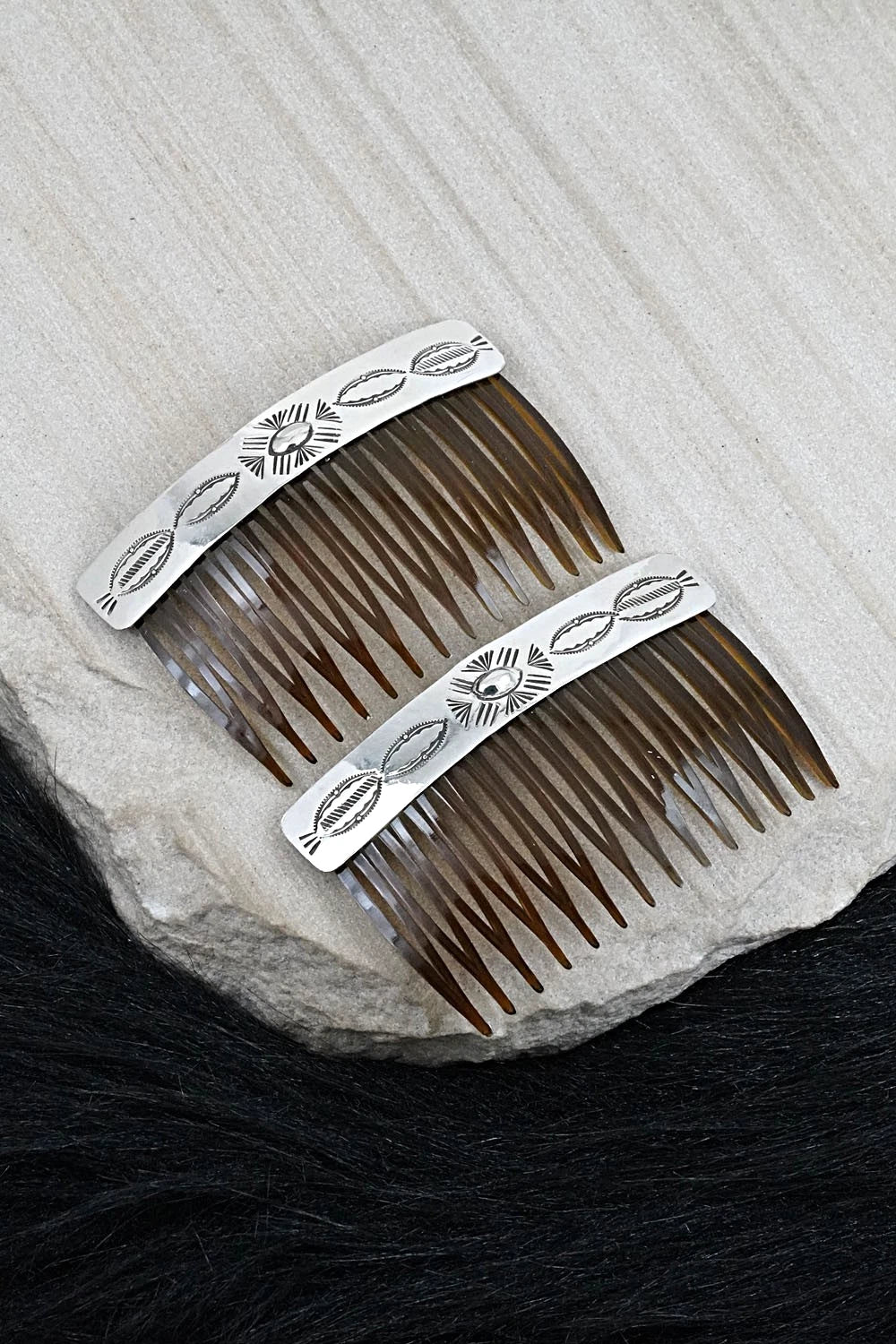 Sterling Silver Hair Combs - Bertha Begay