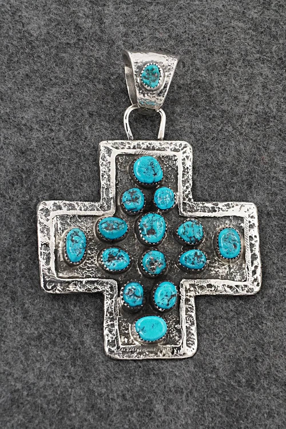 Turquoise & Sterling Silver Pendant - Delbert Arviso