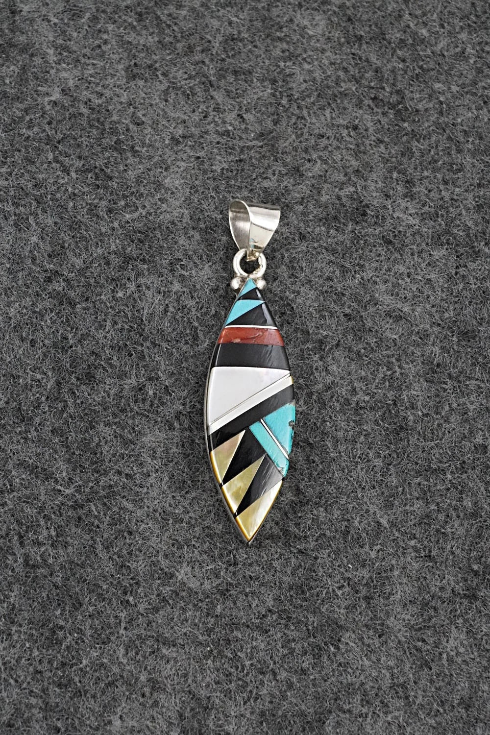 Multi-Stone & Sterling Silver Pendant - Cleo Kallestewa