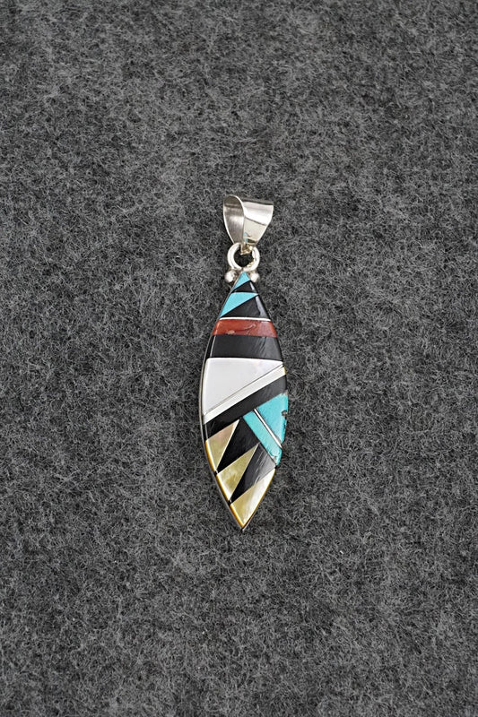 Multi-Stone & Sterling Silver Pendant - Cleo Kallestewa
