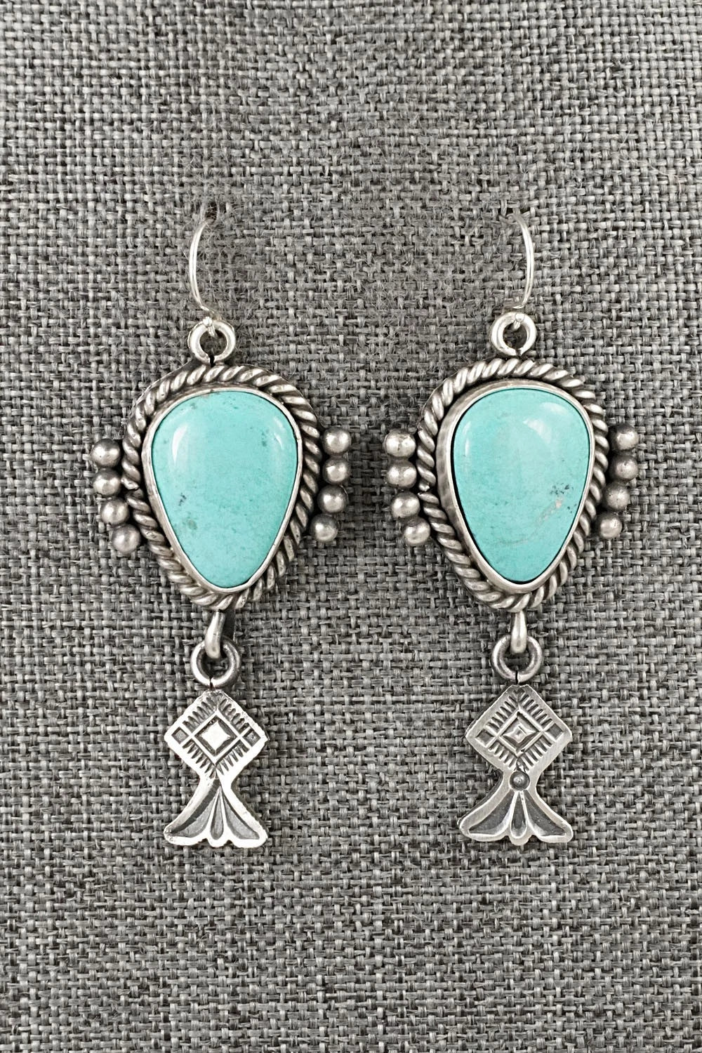 Turquoise & Sterling Silver Earrings - Michael Calladitto
