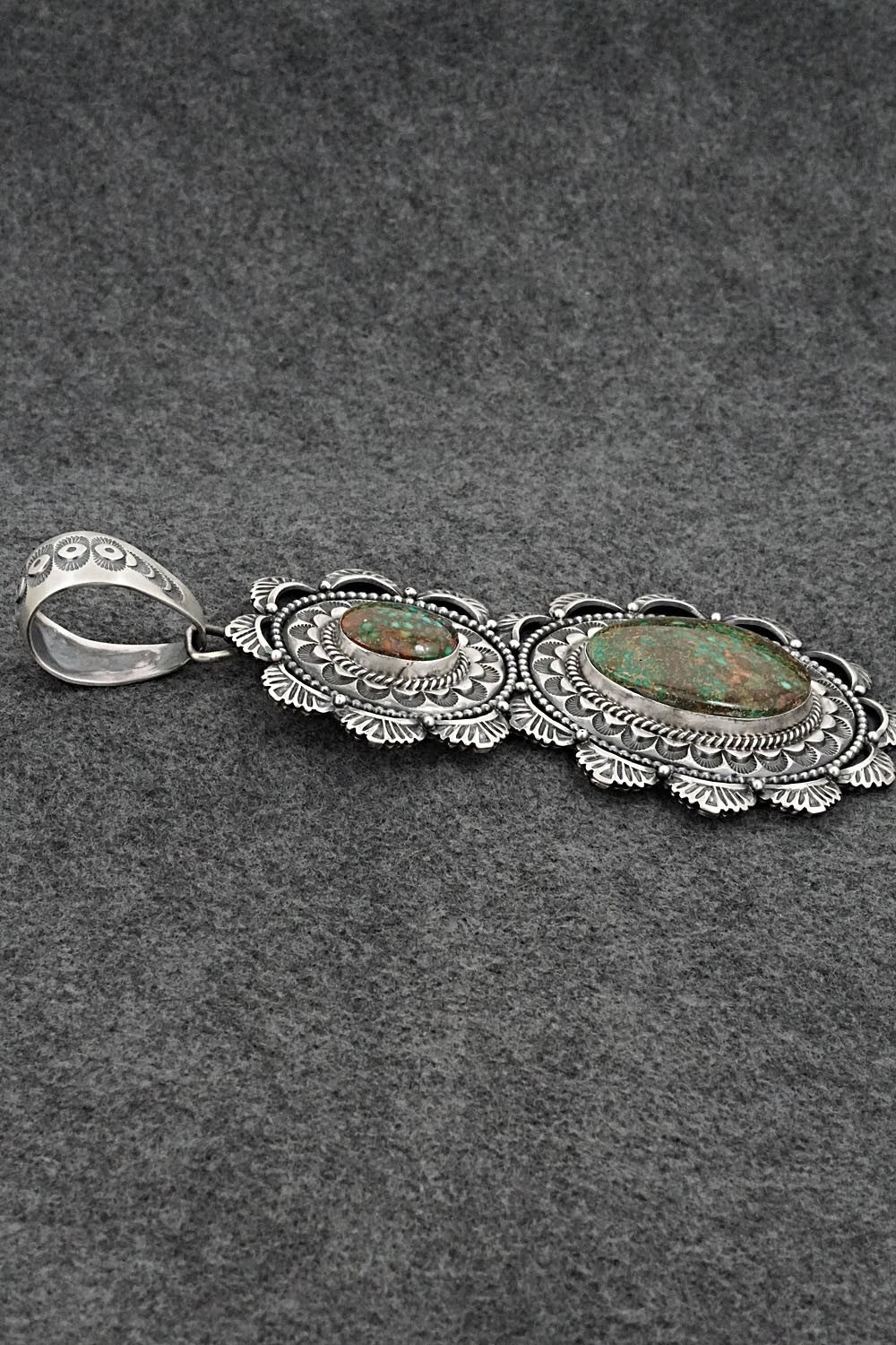 Turquoise & Sterling Silver Pendant - Mark Yazzie