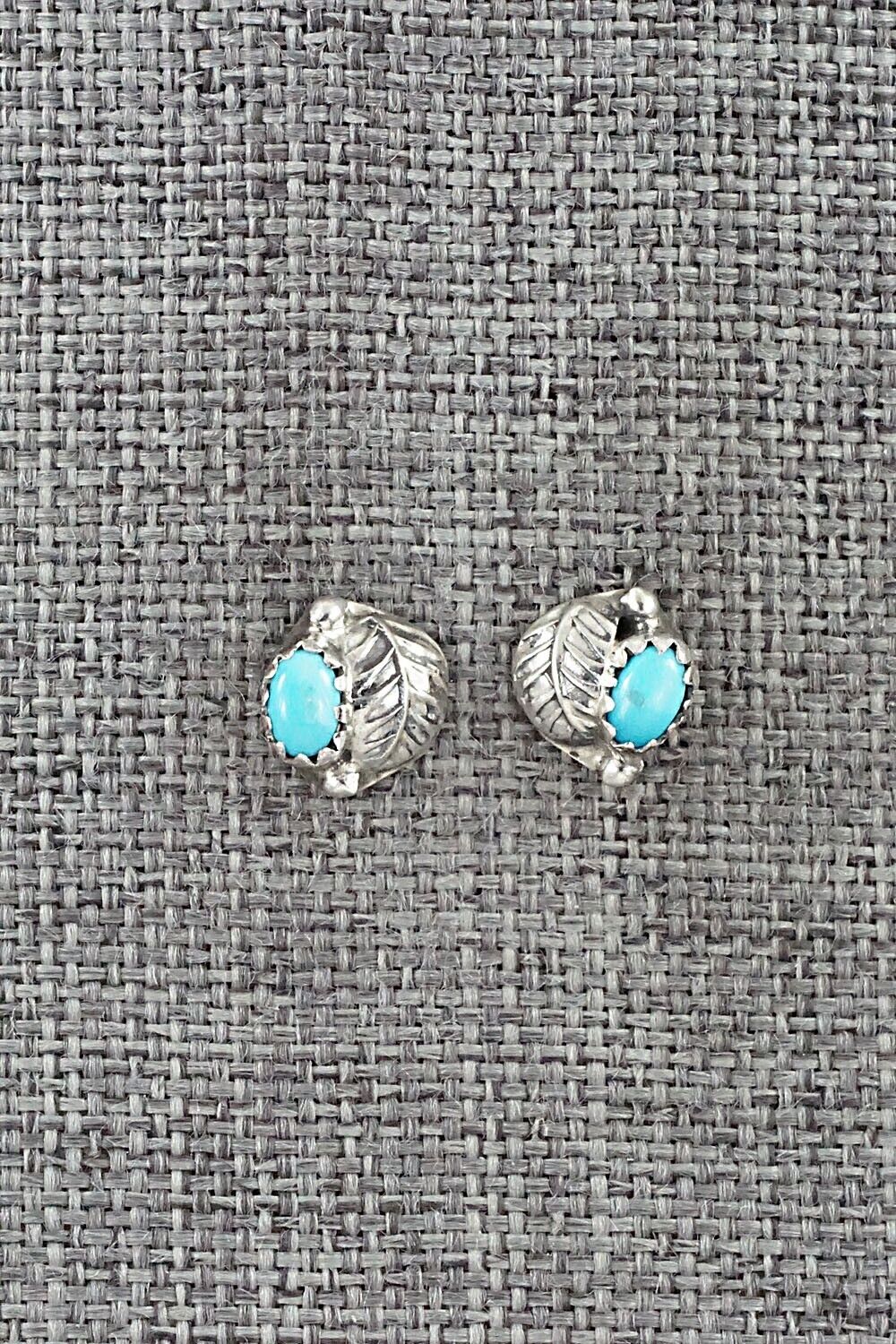 Turquoise & Sterling Silver Earrings - Roselene Joe