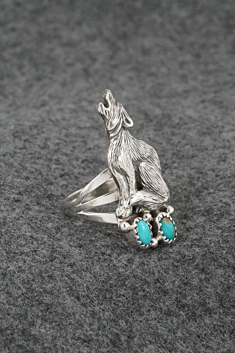Turquoise & Sterling Silver Ring - Robert Martinez - Size 7.75
