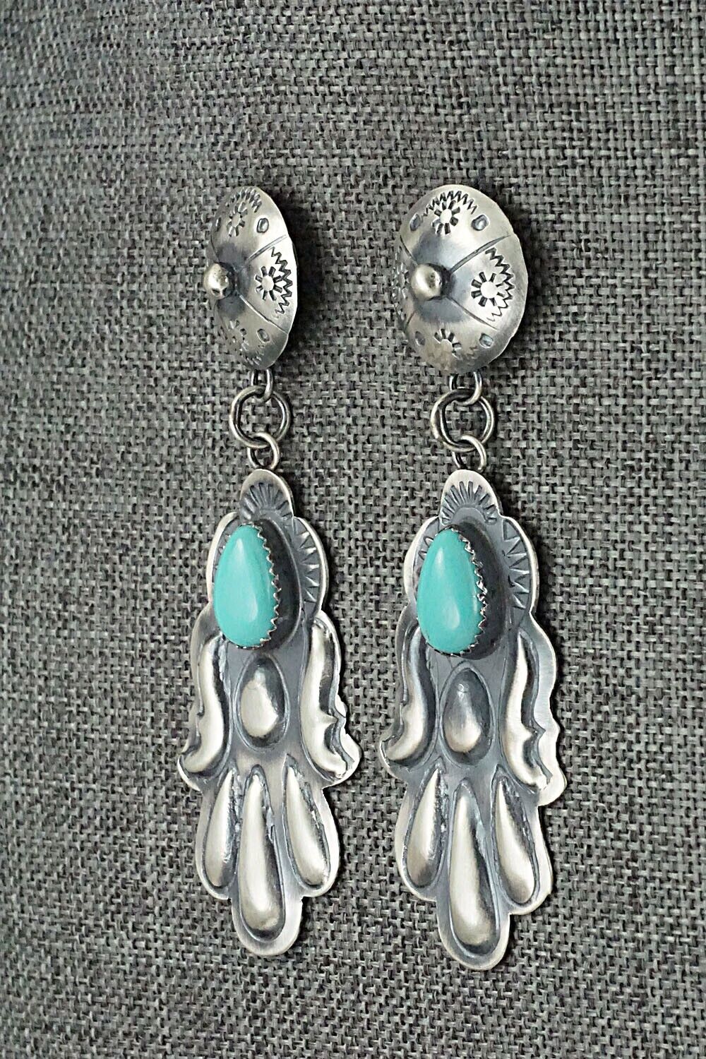 Turquoise & Sterling Silver Earrings - Gabrielle Yazzie