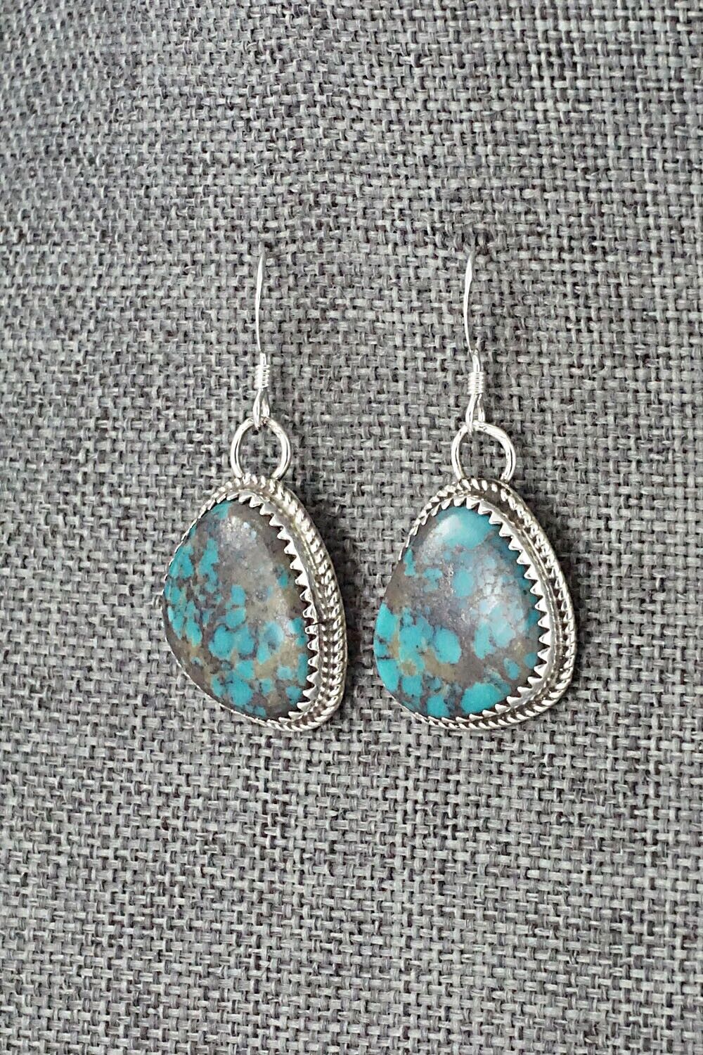 Turquoise & Sterling Silver Earrings - Ernest Hawthorne