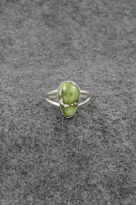 Turquoise & Sterling Silver Ring - Rosemary Saunders - Size 8