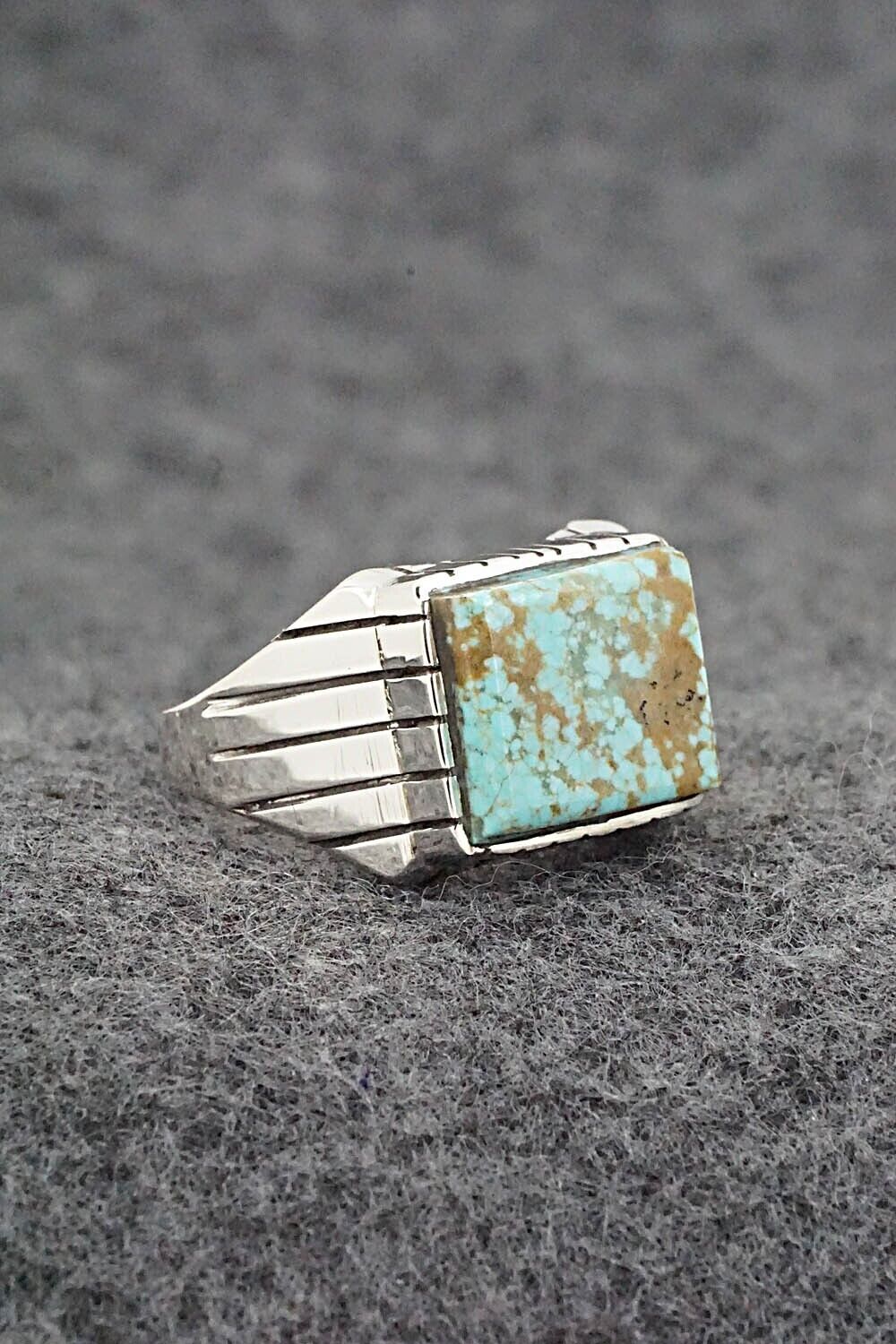 Turquoise & Sterling Silver Ring - Trevor Jack - Size 9.5