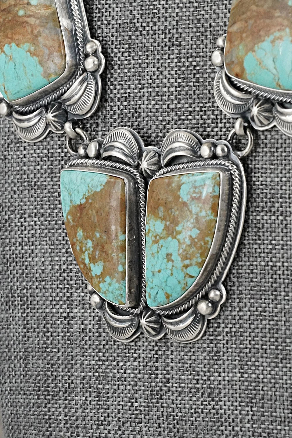 Turquoise & Sterling Silver Necklace and Earrings Set - Randy Boyd
