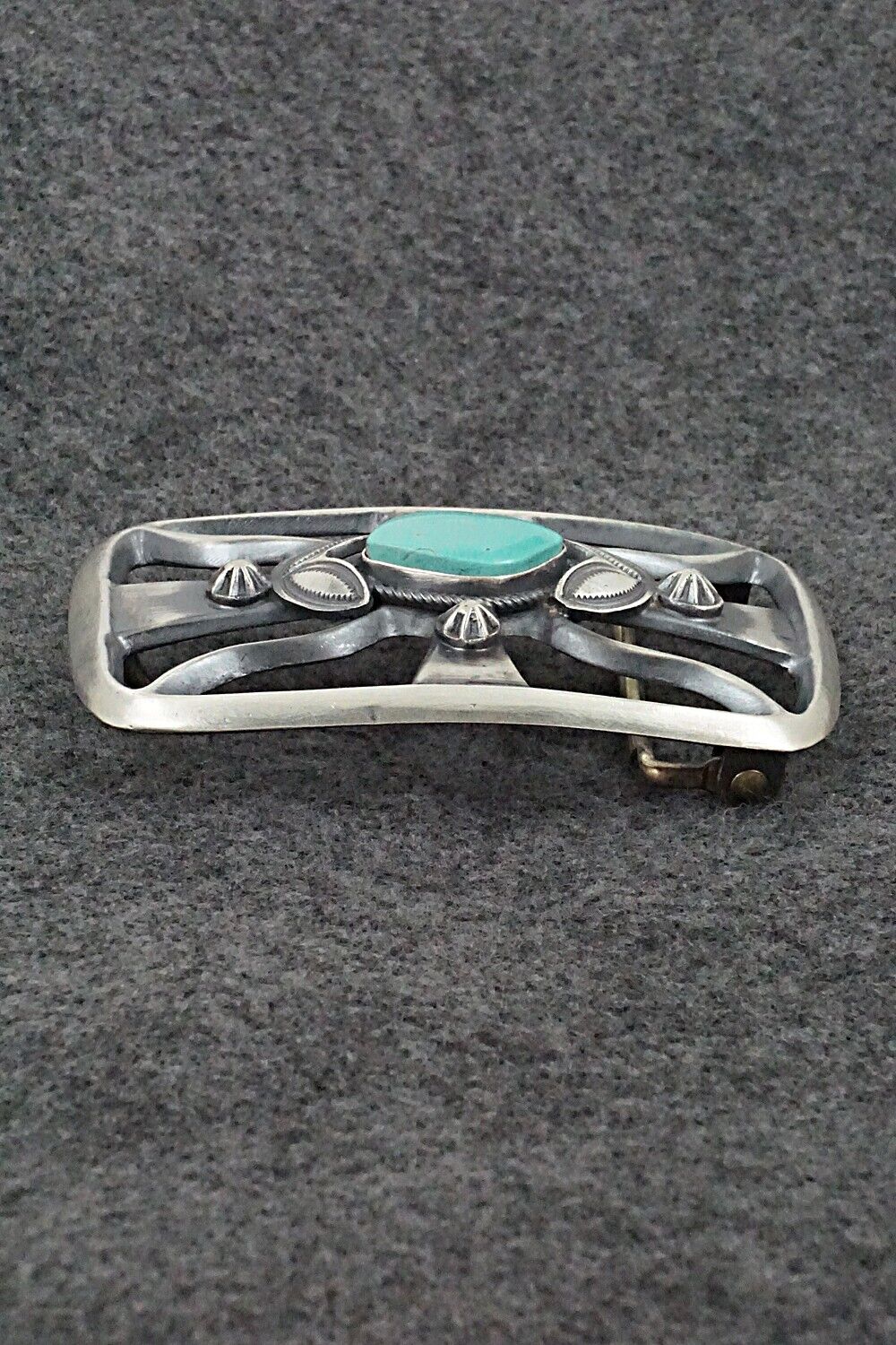 Turquoise & Sterling Silver Belt Buckle - Henry Morgan