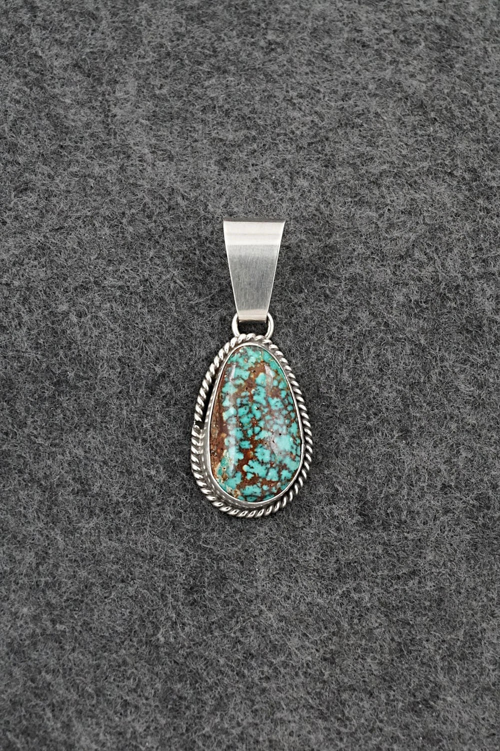 Turquoise & Sterling Silver Pendant - Eugene Gruber