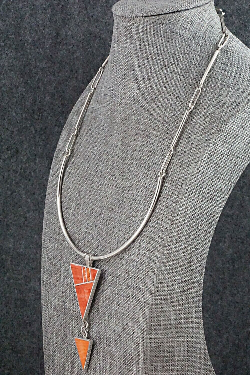 Spiny Oyster & Sterling Silver Necklace - Harold Smith