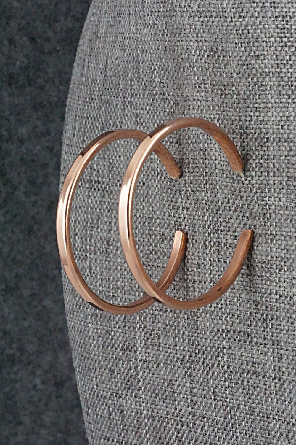 Copper Hoop Earrings - Elaine Tahe