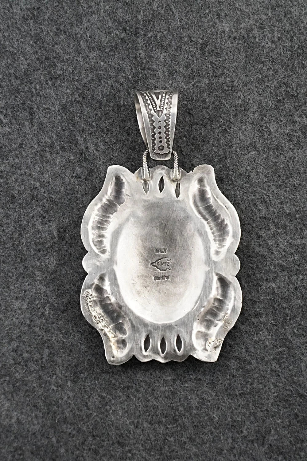 Turquoise & Sterling Silver Pendant - Calvin Martinez