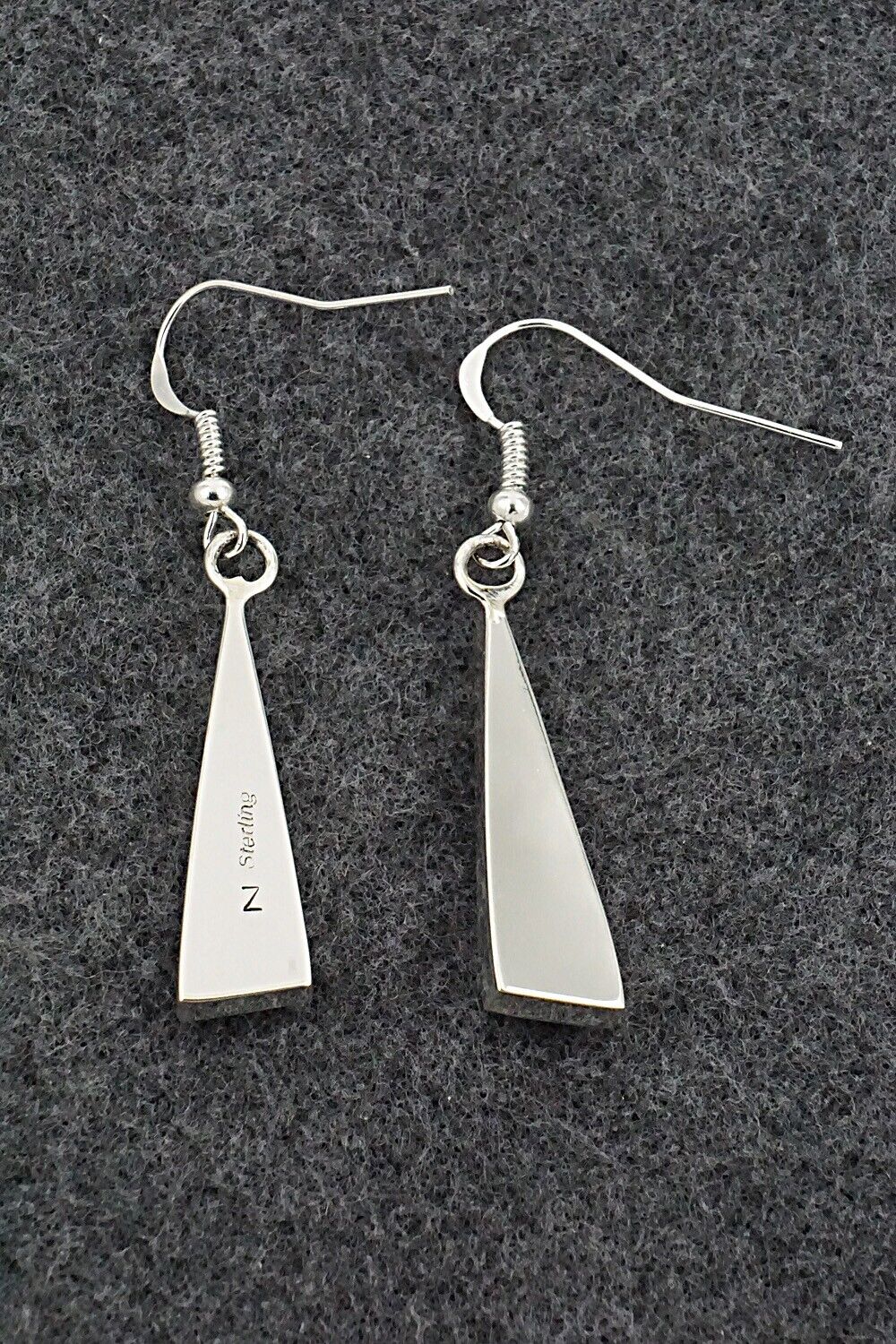 White Buffalo & Sterling Silver Earrings - Marilyn Yazzie