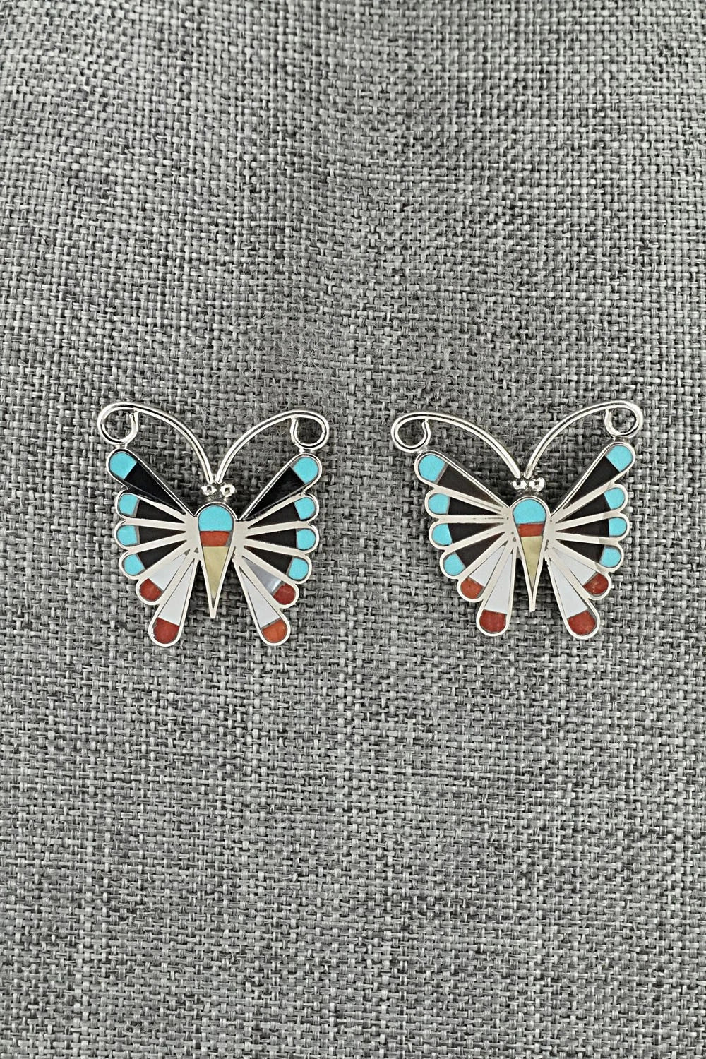 Multi-Stone & Sterling Silver Inlay Necklace Set - Adrian Wallace