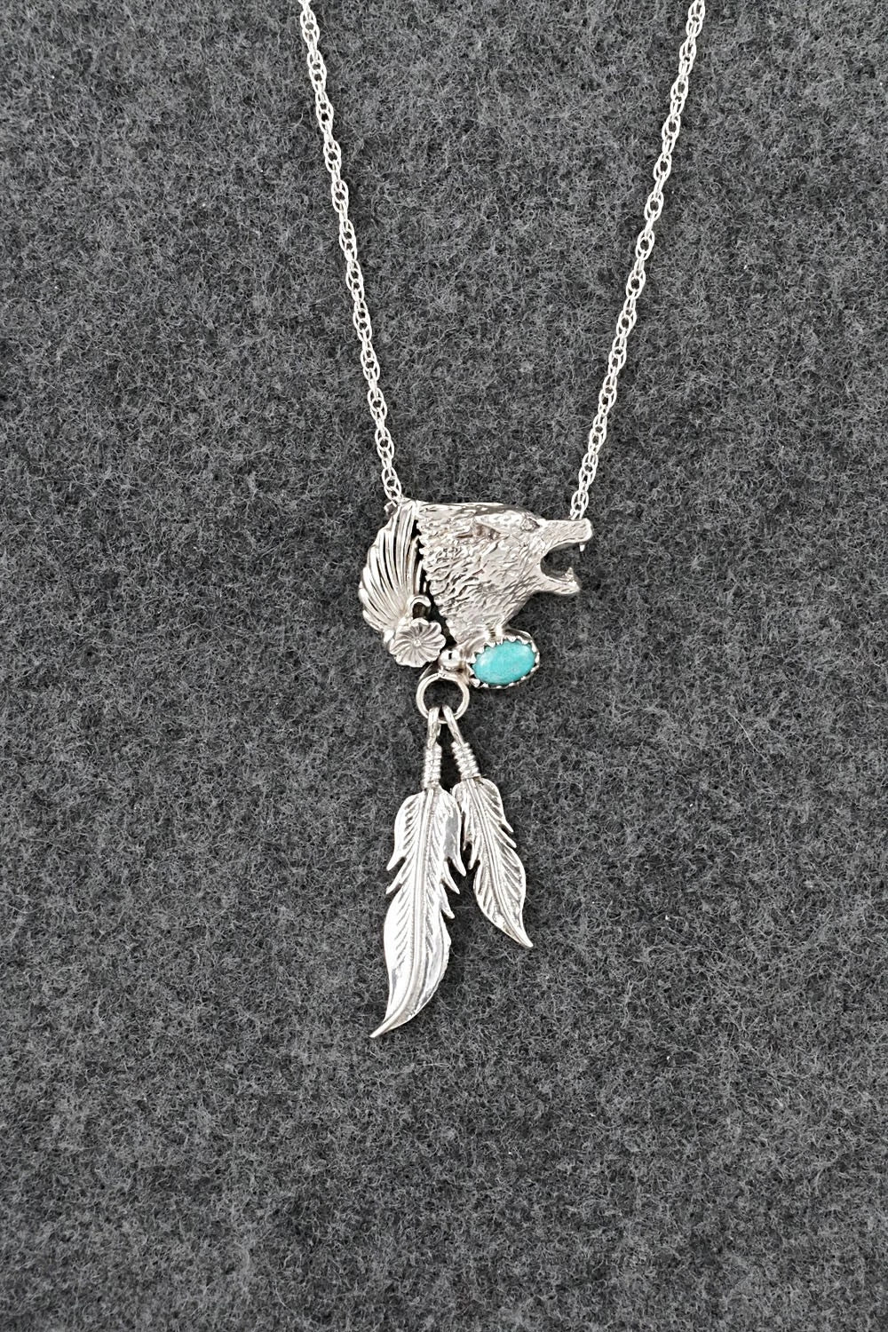 Turquoise & Sterling Silver Necklace - Genevieve Francisco