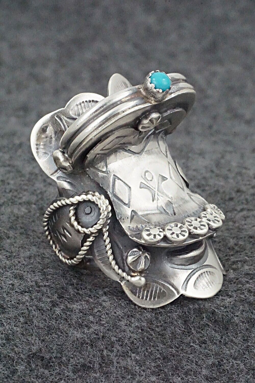 Turquoise & Sterling Silver Ring - Tim Yazzie - Size 10