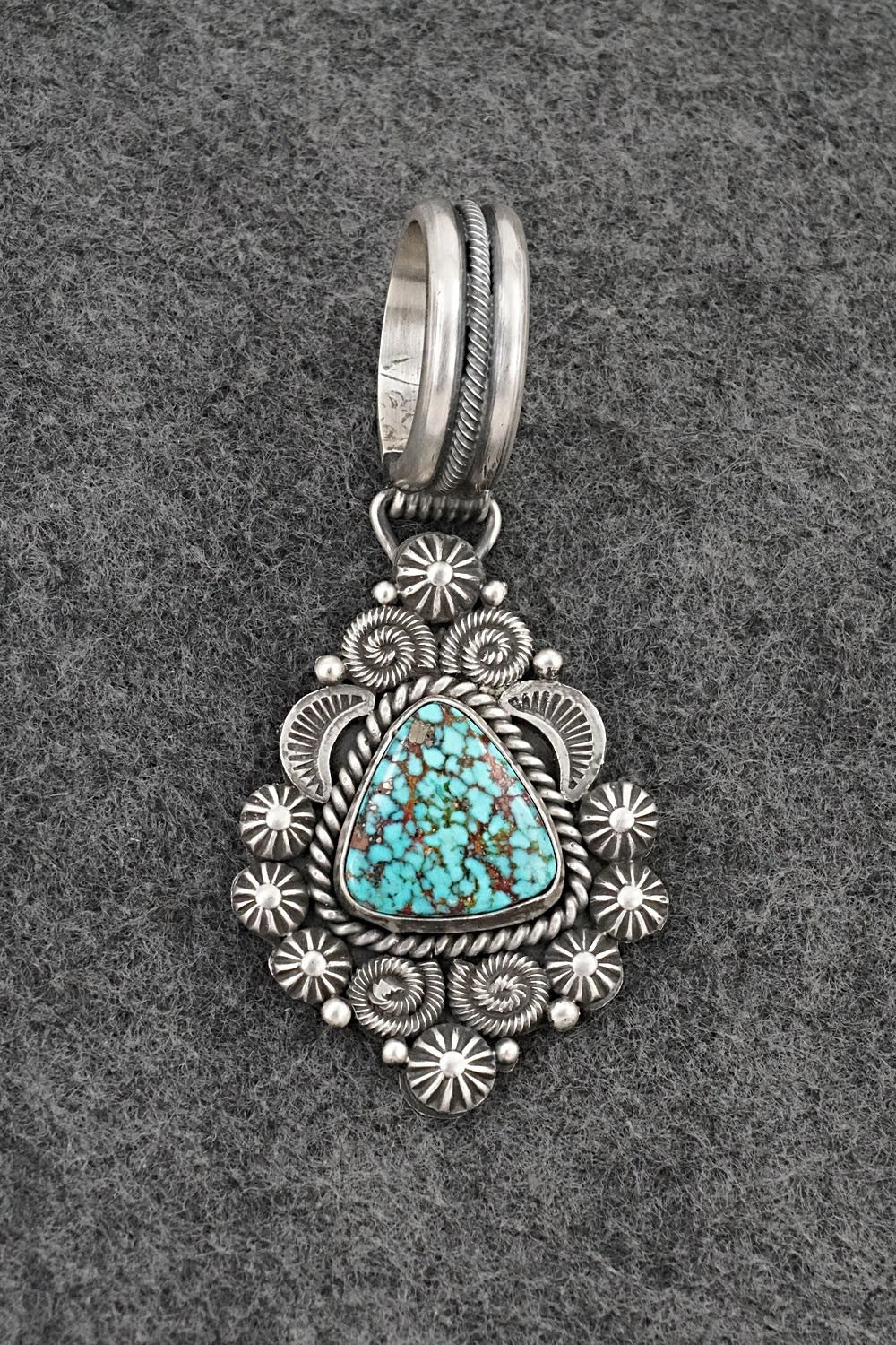 Turquoise & Sterling Silver Pendant - Rosita Calladitto