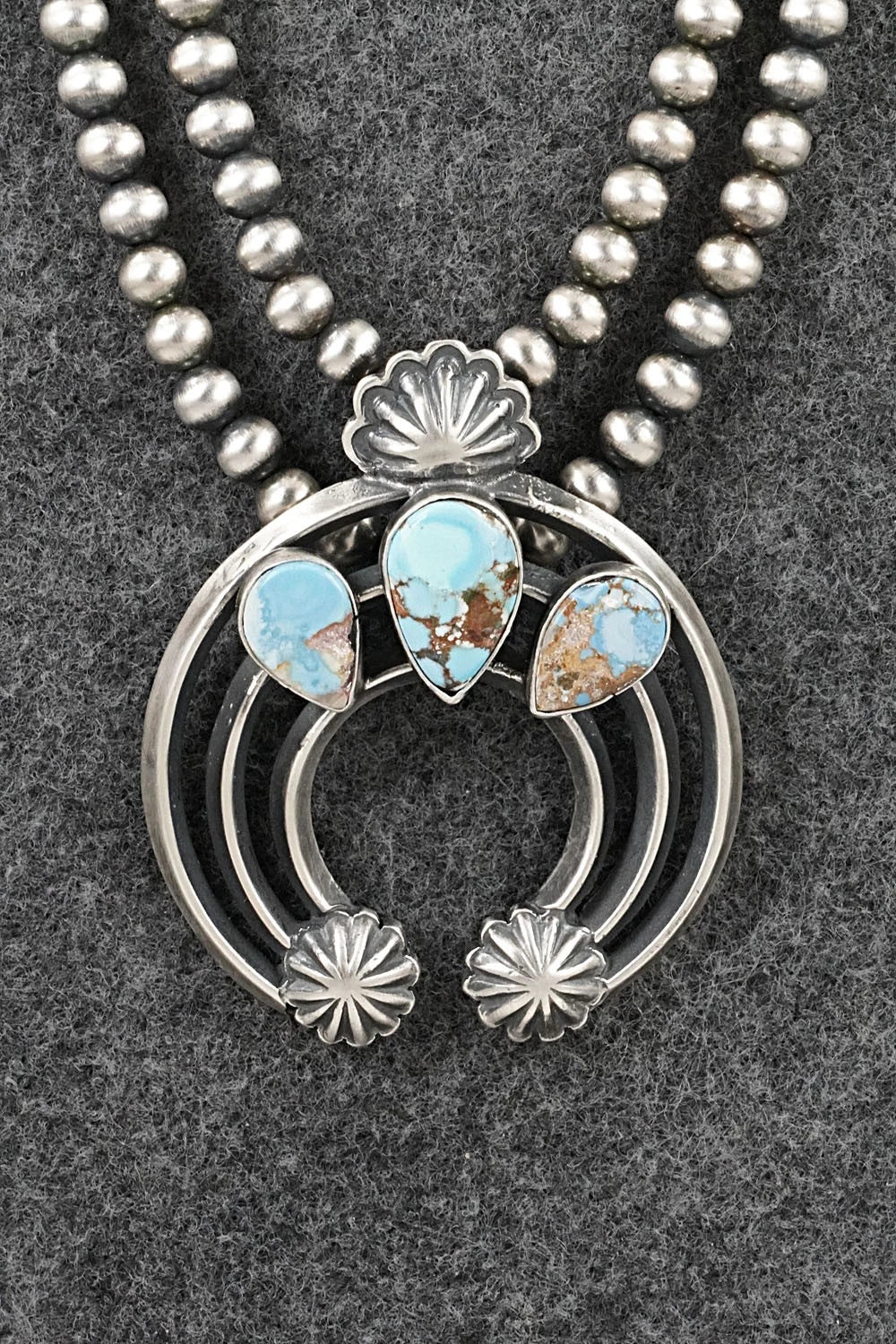 Turquoise & Sterling Silver Necklace - Davey Morgan