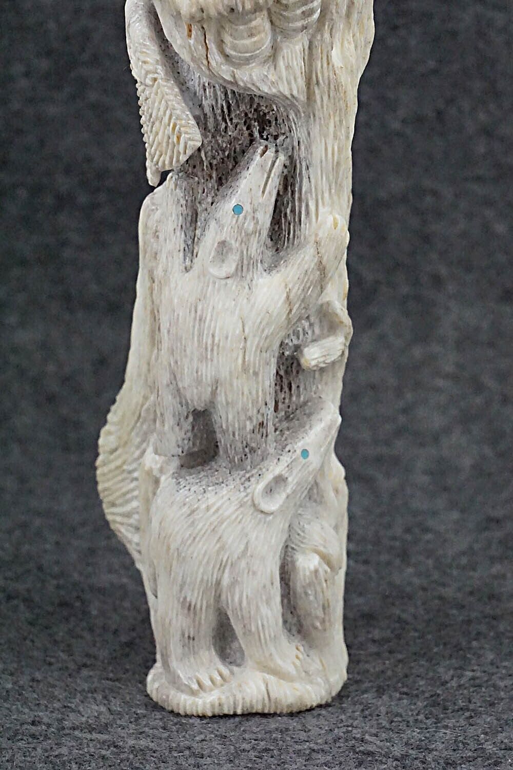 Bears & Eagles Zuni Fetish Carving - Destry Siutza