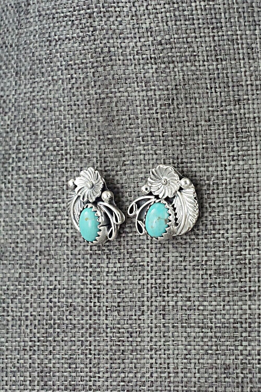 Turquoise & Sterling Silver Earrings - Rita Largo