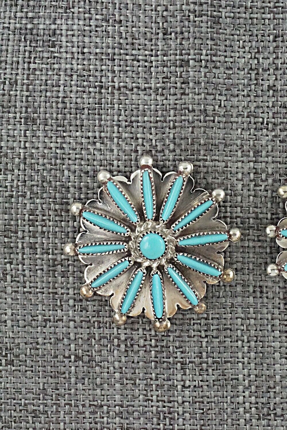Turquoise & Sterling Silver Earrings - Samantha Waatsa
