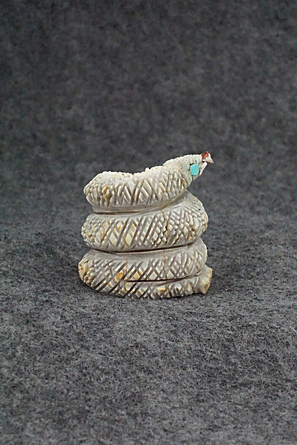 Rattlesnake Zuni Fetish Carving - Carl Etsate