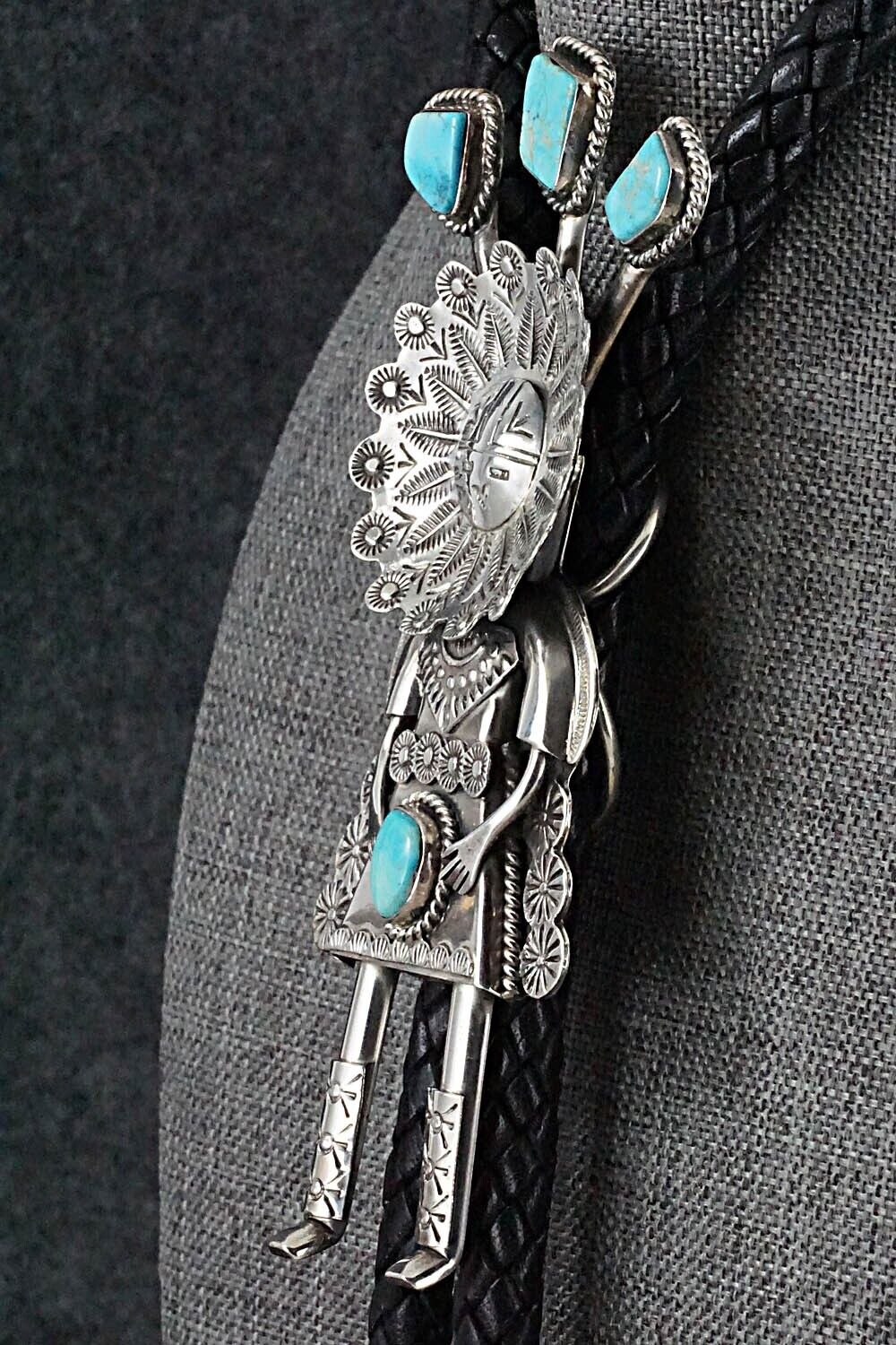 Turquoise & Sterling Silver Bolo Tie - Garrett Hale