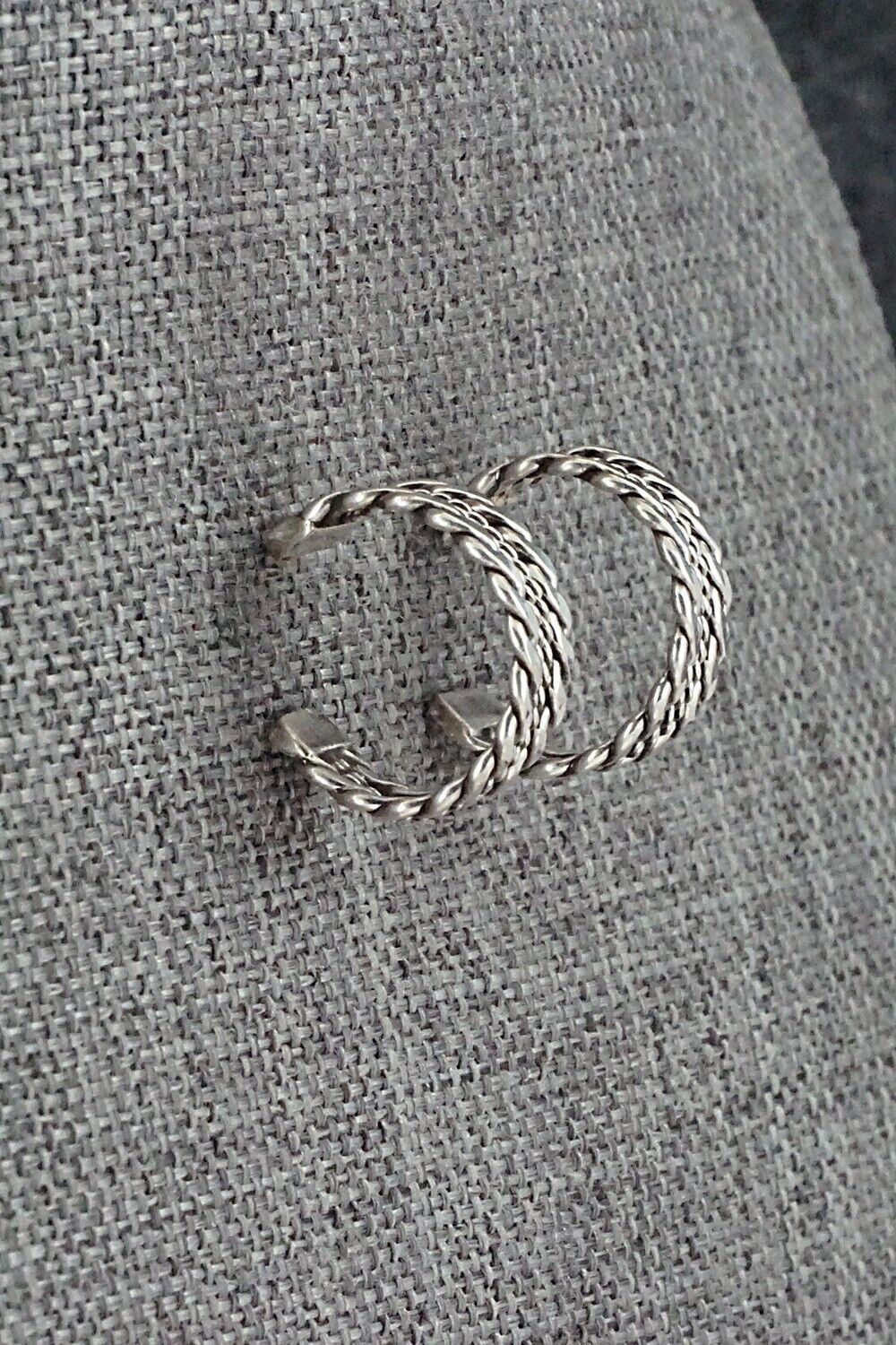 Sterling Silver Hoop Earrings - Elaine Tahe