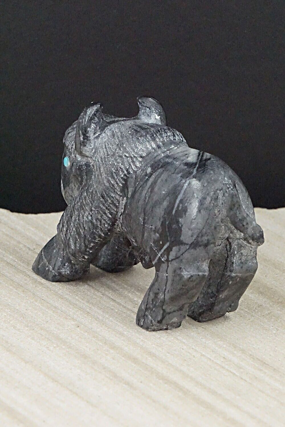 Buffalo Zuni Fetish Carving - Derrick Kaamasee