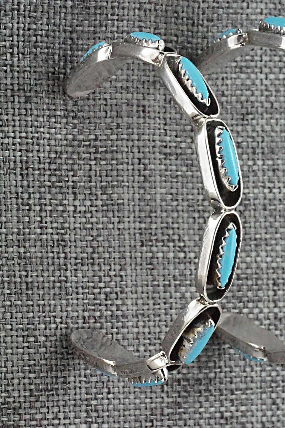 Turquoise & Sterling Silver Hoop Earrings - Francine Peyketewa