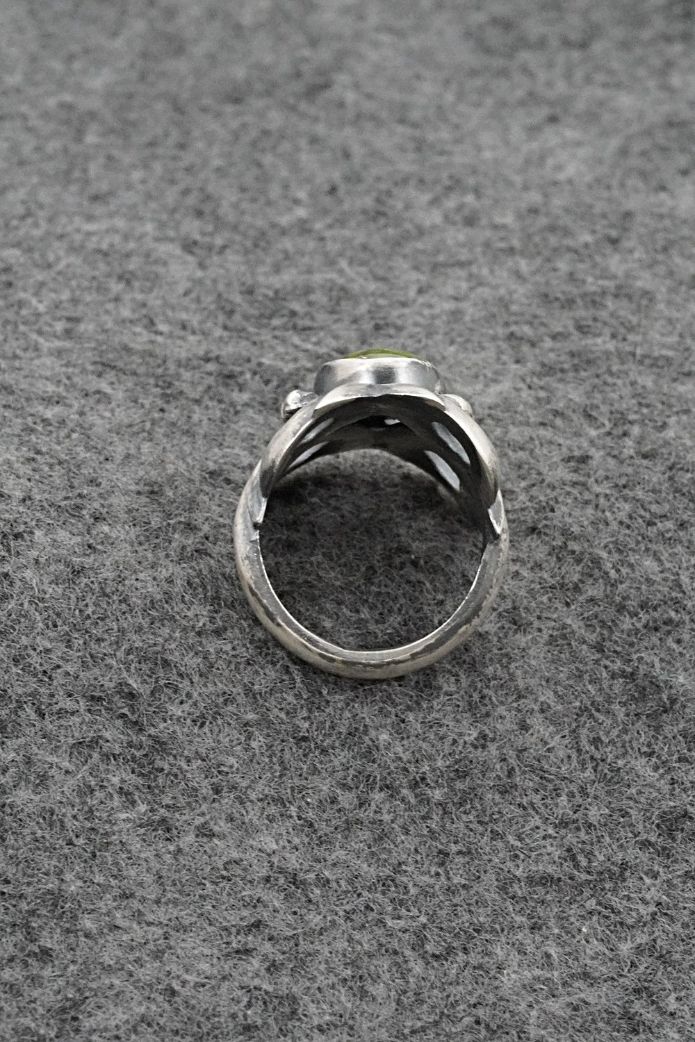 Turquoise & Sterling Silver Ring - Harrison Bitsue - Size 7