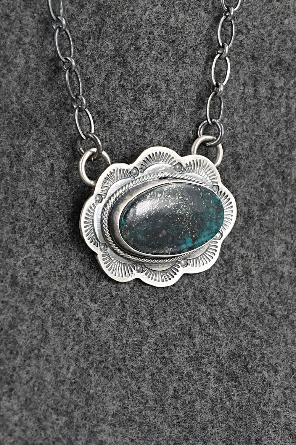 Turquoise & Sterling Silver Necklace - Bobby Johnson