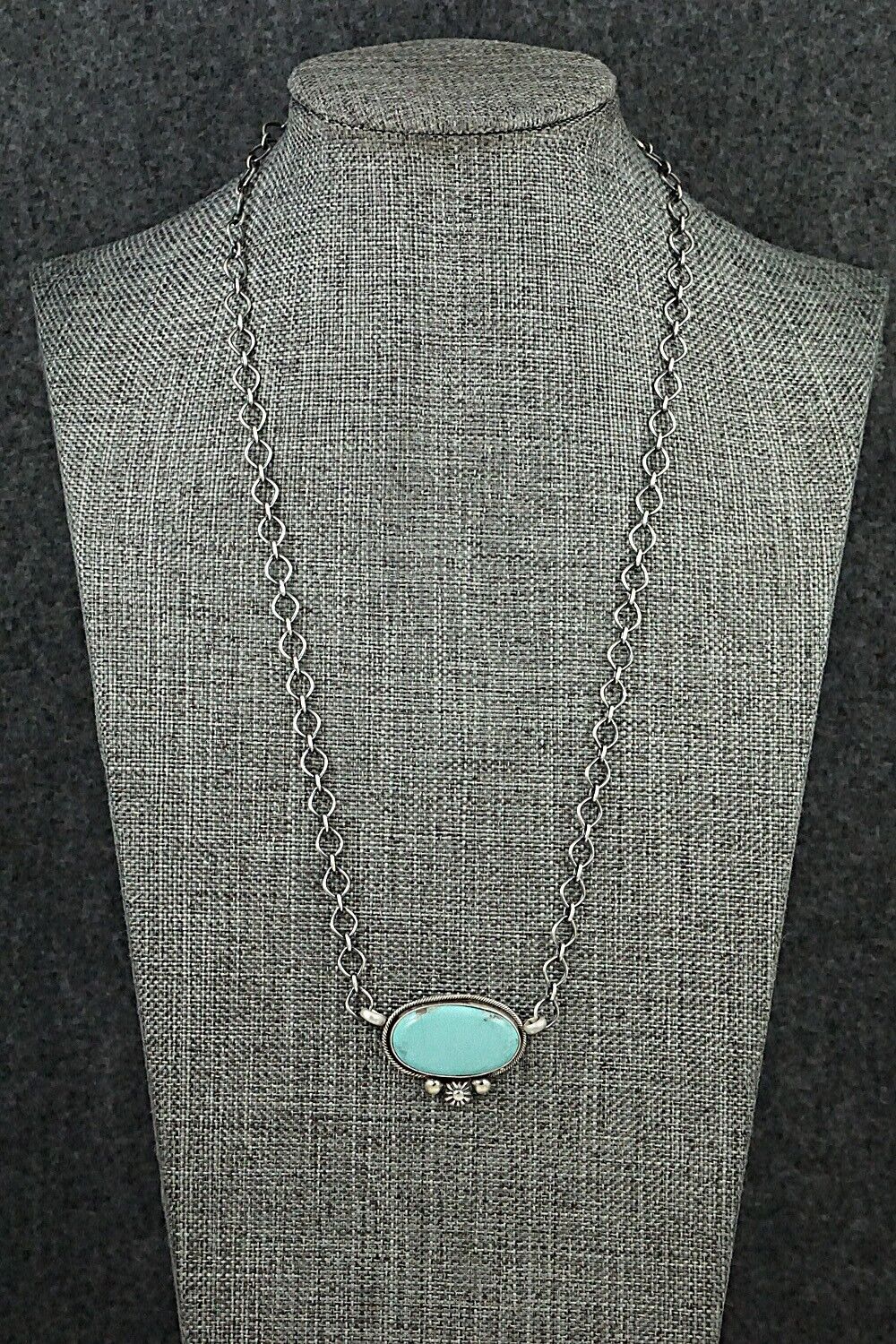 Turquoise & Sterling Silver Necklace - Kathleen Livingston