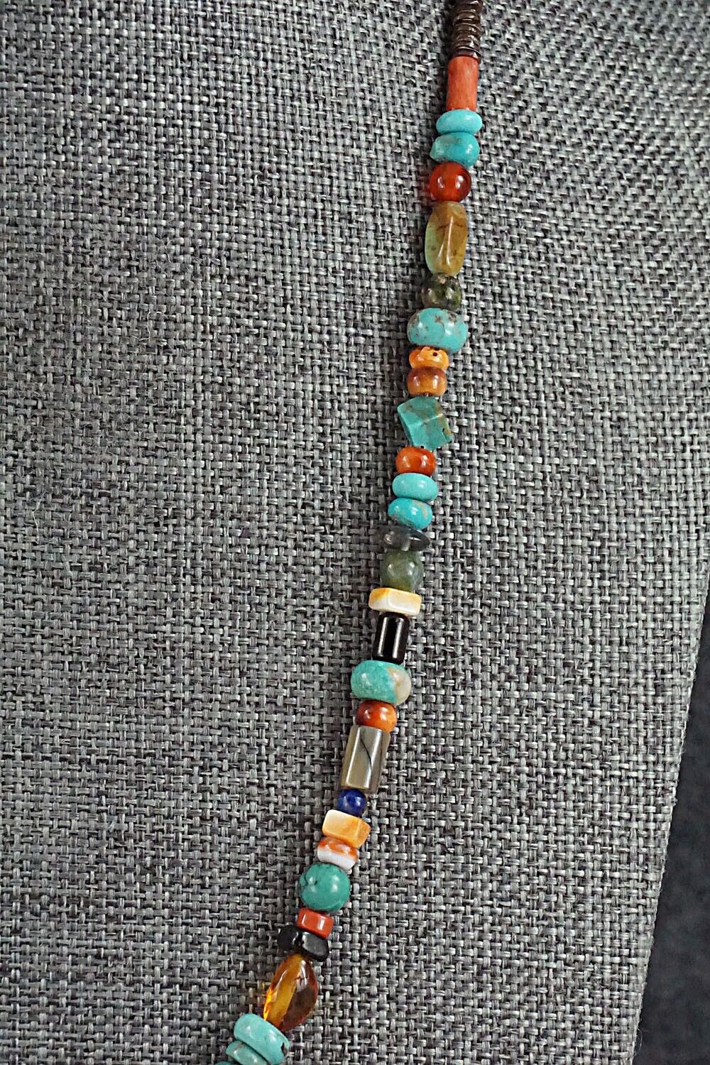 Multi-Stone and Sterling Silver Necklace - Helen Tsosie