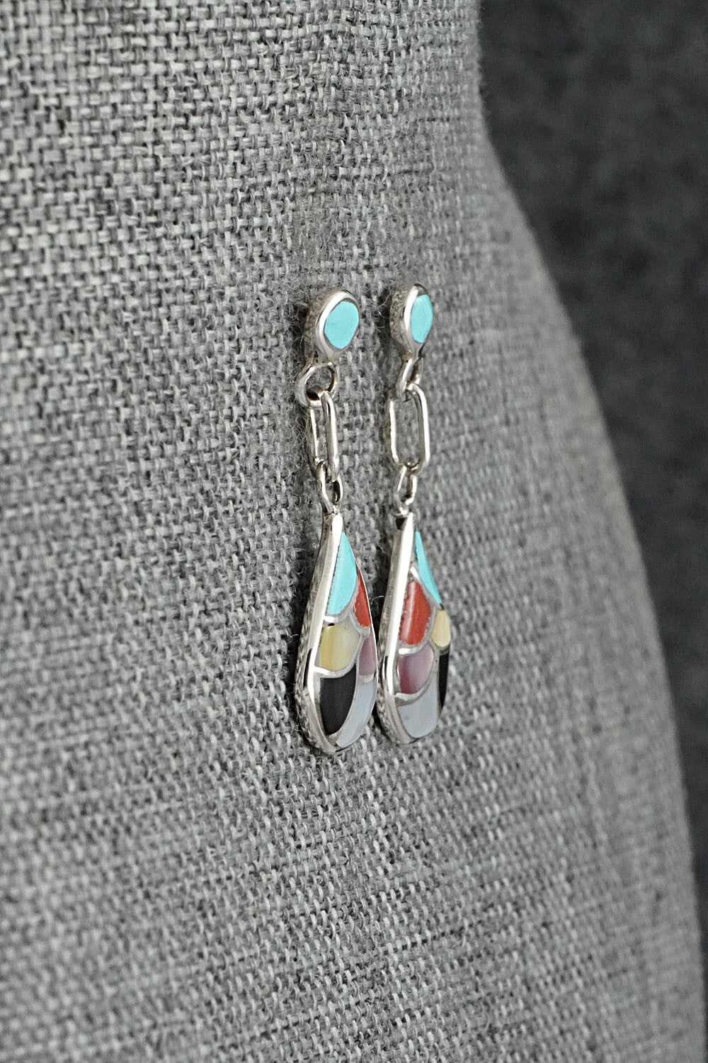 Multi-Stone & Sterling Silver Earrings - Orena Leekya
