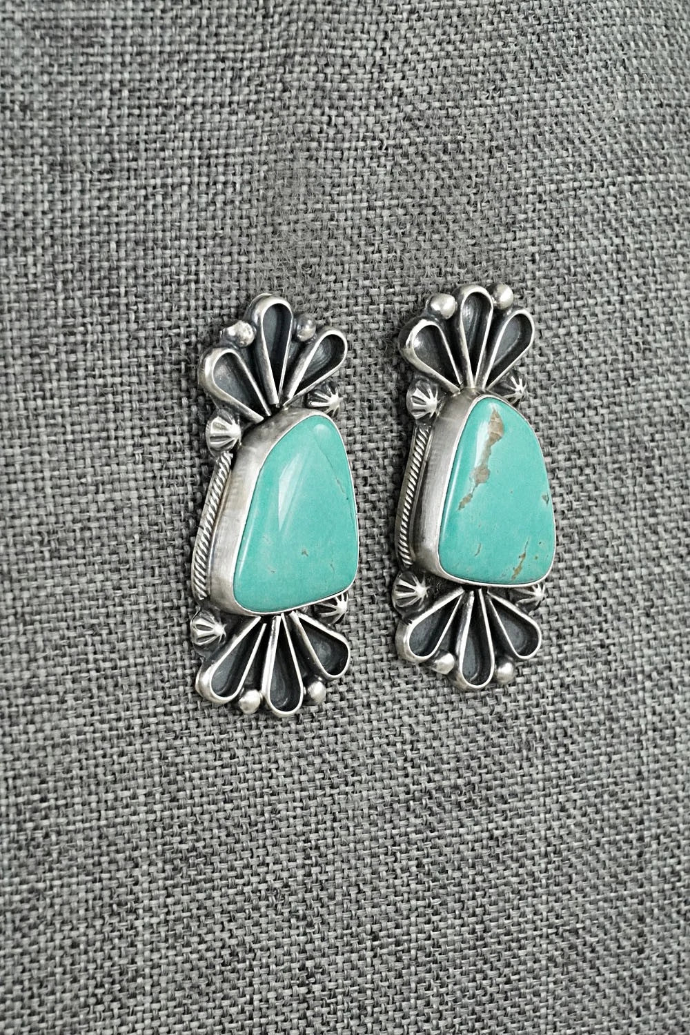 Turquoise & Sterling Silver Earrings - Bobby Johnson