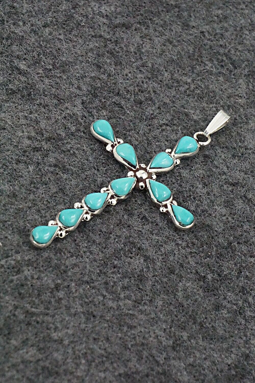 Turquoise & Sterling Silver Pendant - Gina Dosedo