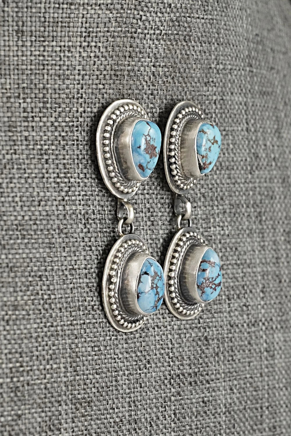 Turquoise & Sterling Silver Necklace and Earrings Set - Kathleen Livingston