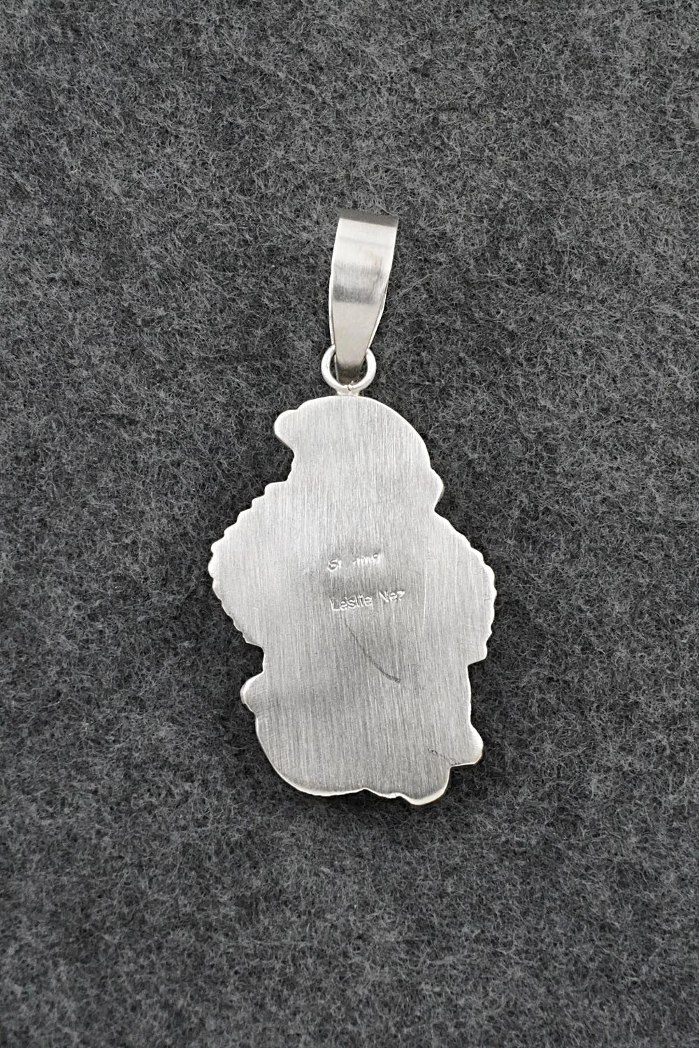 Turquoise & Sterling Silver Pendant - Leslie Nez